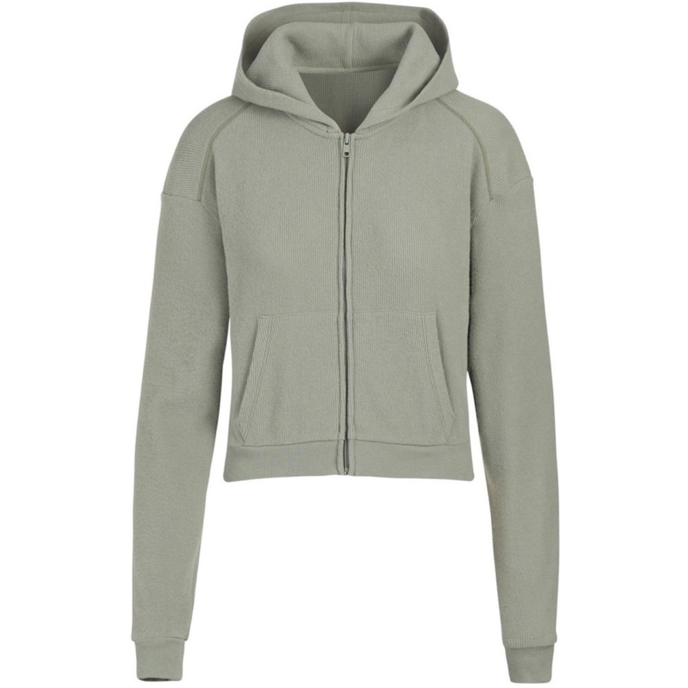 SKIMS Brushed Waffle cropped Hoodie